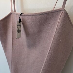 Express Dusty Pink Knit Cami with Thin Straps